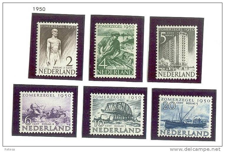 NEDERLAND  ZOMERZEGELS  1950 ** - Nuevos