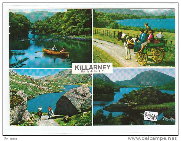 PO8918# IRLANDA - EIRE - KILLARNEY - Vedutine Lago - Cavallo - Equitazione - Carretto Con Pony  VG 1968 - Kerry