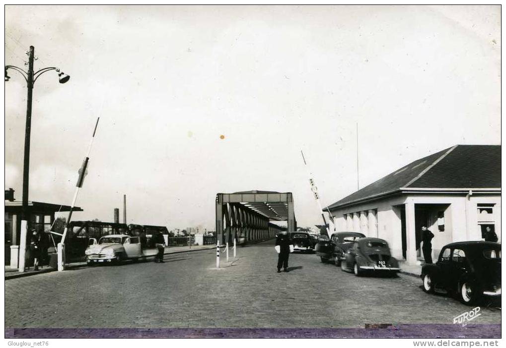 STRASBOURG...PONT DU RHIN...LA FRONTIERE...CPSM GRAND FORMAT ANIMEE - Douane