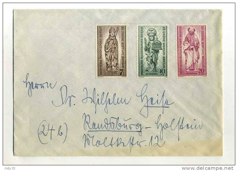 - ALLEMAGNE BERLIN . AFFRANCHISSEMENT COMPOSE SUR ENVELOPPE DE 1955 ? - Storia Postale