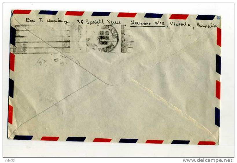 - AUSTRALIE . AFFRANCHISSEMENT SCOMPOSE SUR ENVELOPPE DE 1957  POUR LA SUISSE - Cartas & Documentos