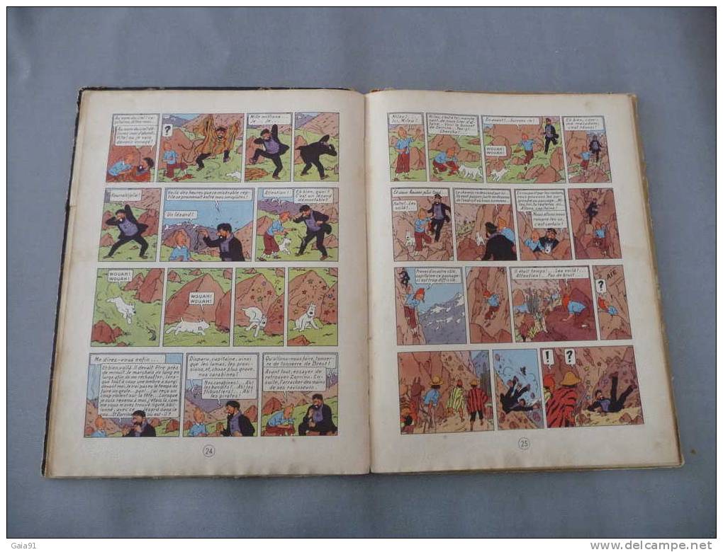 LE TEMPLE DU SOLEIL  ANNEE 1949 B 3 - Tintin