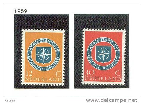 NEDERLAND   NAVO  ZEGELS 1959 ** - NATO