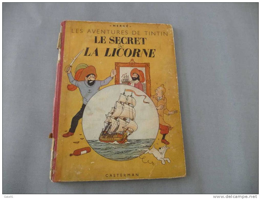 LE SECRET DE LA LICORNE ANNEE 1949 B 3 - Tintin