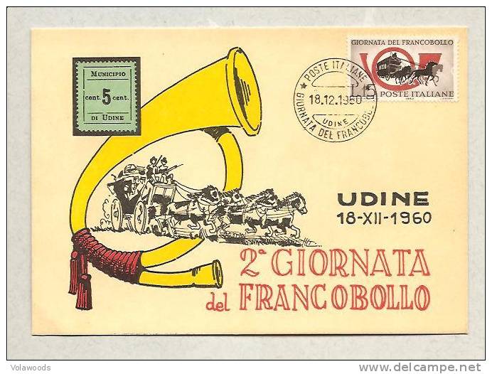 Italia - Cartolina Commemorativa: 2° Giornata Del Francobollo - 1960 - - Tag Der Briefmarke