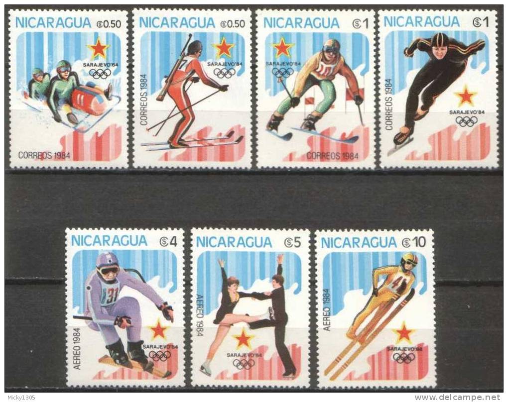 Nicaragua - Mi-Nr 2472/2478 Postfrisch / MNH ** (A366) - Hiver 1984: Sarajevo