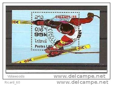 Bloc Du Laos, Jeux Olympiques De Calgary, 1988, Ski - Inverno1988: Calgary