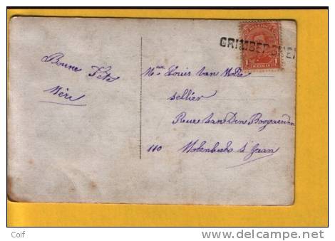 135 Op Kaart Met Naamstempel GRIMBERGHEN Als Noodstempel - Foruna (1919)