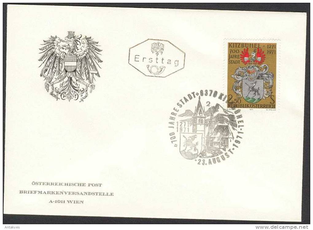 Austria Osterreich 1971 700 Jahre Stadt Kitzbuhel FDC - Briefe U. Dokumente