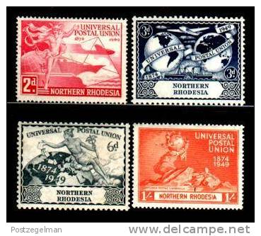 NORTH-RHODESIA 1949 Serie U.P.U Pfr #002 - U.P.U.