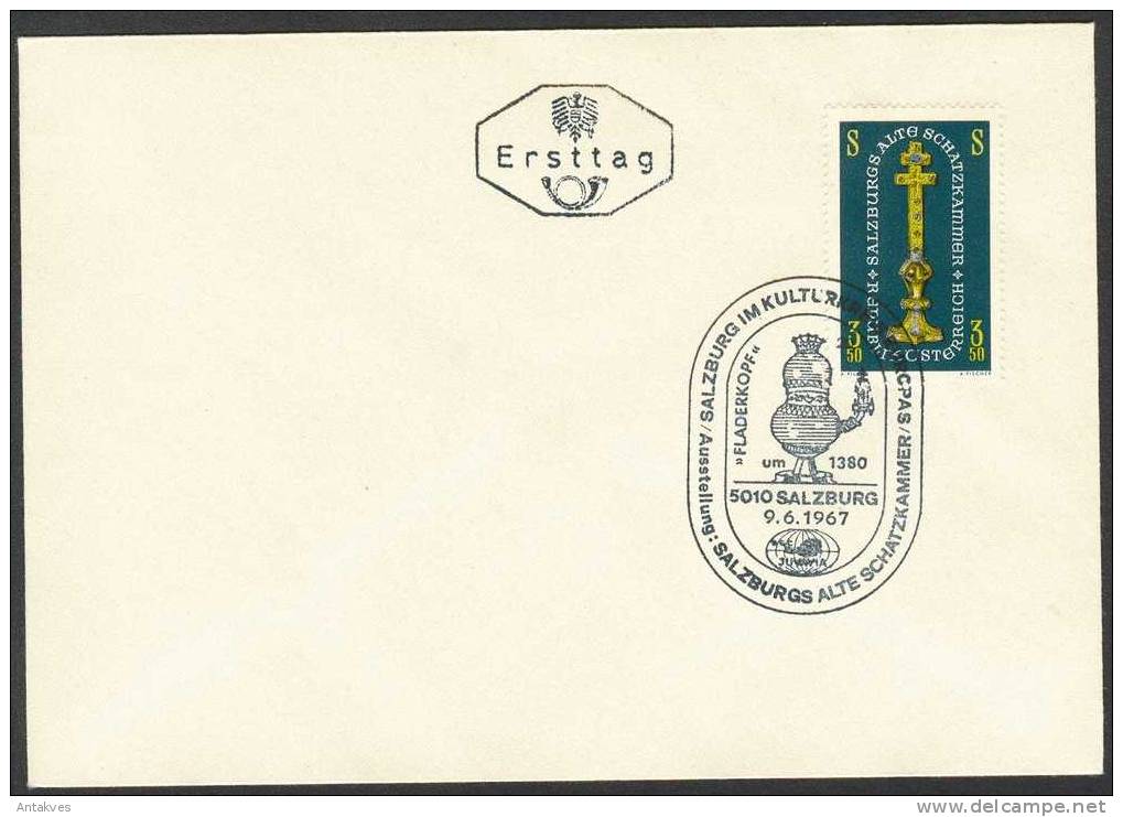 Austria Osterreich 1967 Salzburg Alte Schatzkammer FDC - Storia Postale