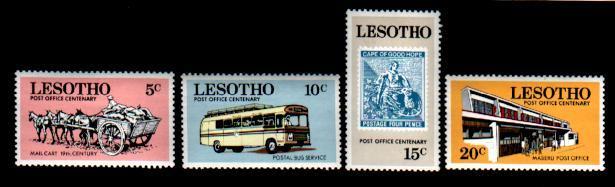 LESOTHO 1972 Mint Hinged Stamp(s) Postal Services 120-123 - Lesotho (1966-...)