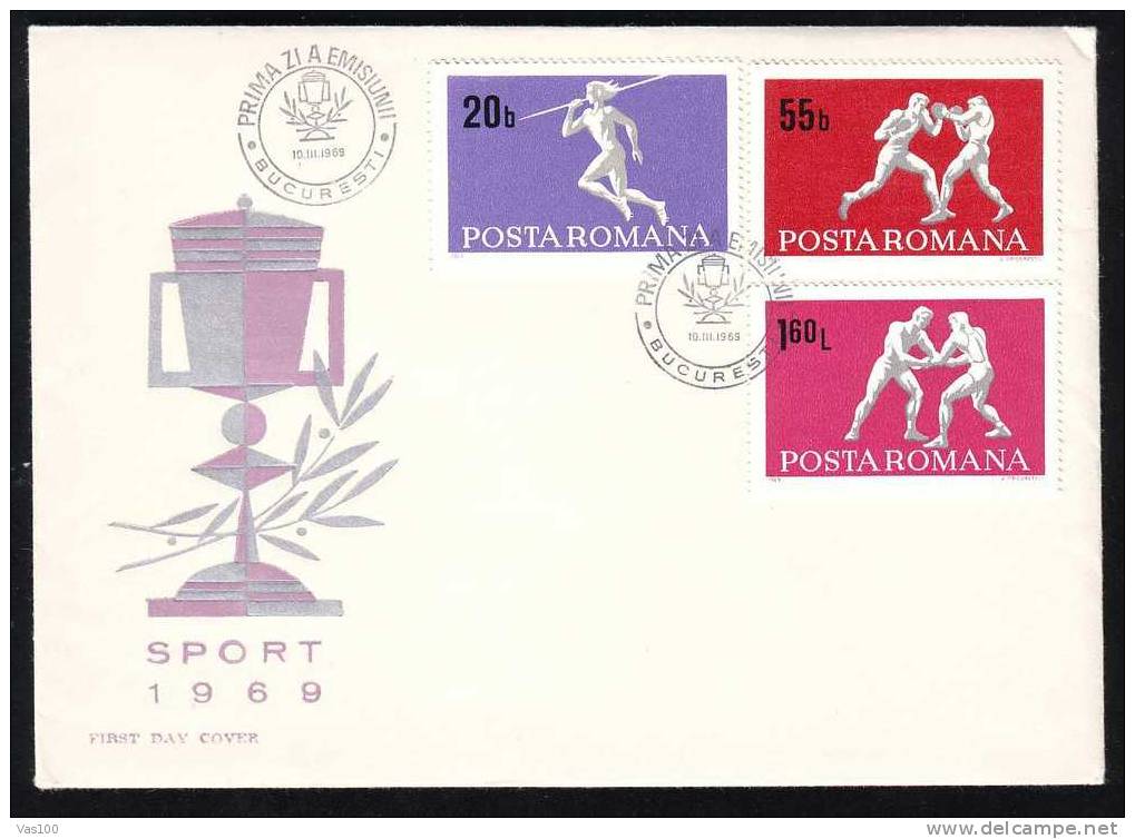 ROMANIA 1969 FDC  COVER SPORT COUP. - Sin Clasificación