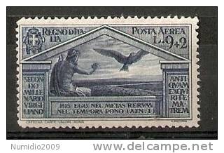 1930 REGNO VIRGILIO POSTA AEREA 9 LIRE MNH ** - RR7232 - Posta Aerea