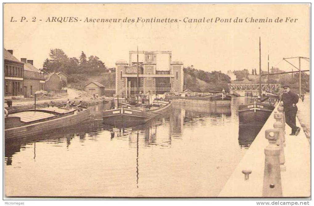 ARQUES - Ascenseur Des Fontinettes - Canal Et Pont De Chemin De Fer - Arques