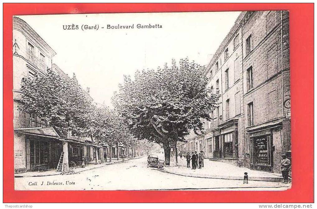 CPA 30 GARD UZES BOULEVARD GAMBETTA COLL J DELEUZE UZES GARD - Uzès