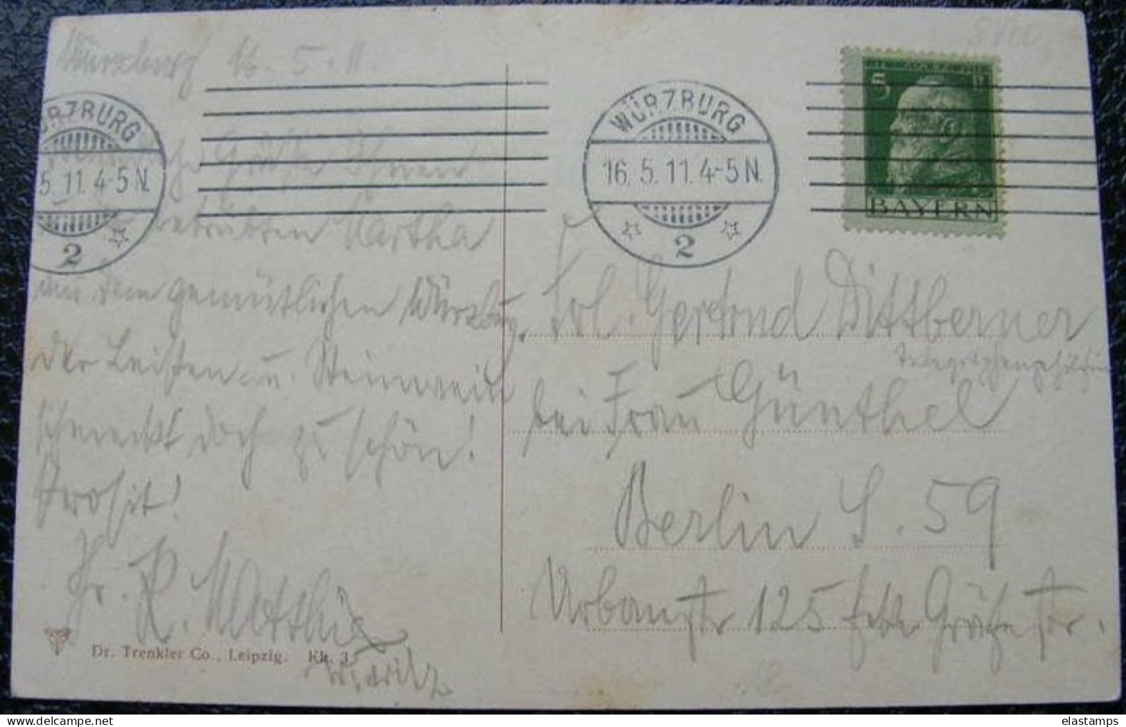 == Wurzburg , Nach Berlin 1911 Stempel - Wuerzburg