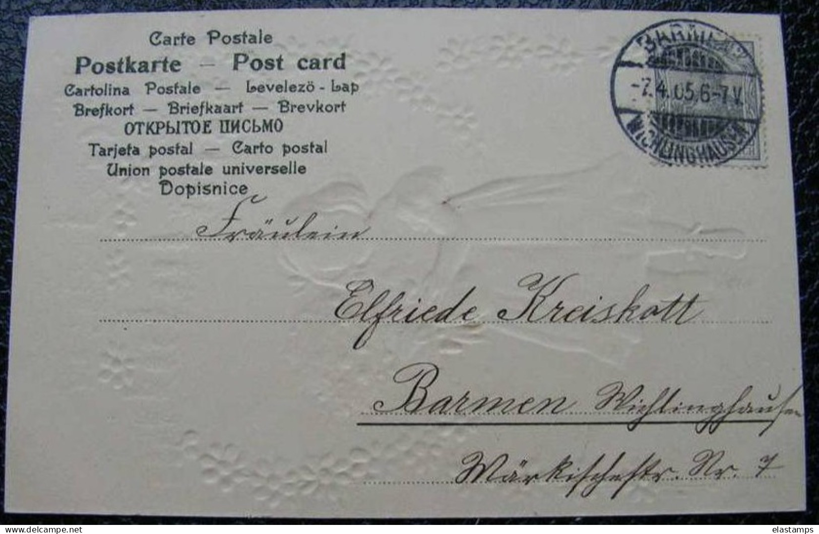 == Barmen - Wichlinghausen ,  1905  Kind Blumen Praeger Karte - Collections, Lots & Séries