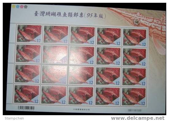 2006 Taiwan Coral Reef Fish Stamps Sheets Fauna Marine Life - Blocs-feuillets