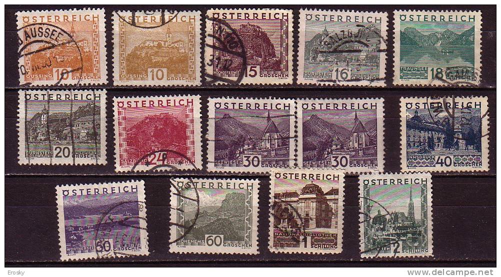 K2540 - AUSTRIA Yv N°378/89 - Used Stamps