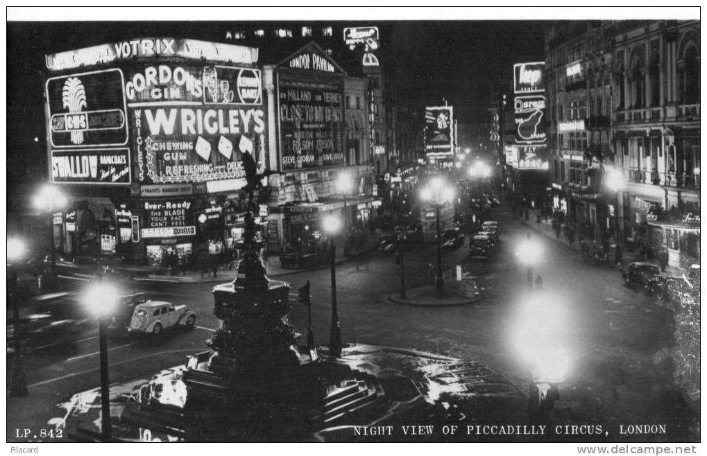 7648    Regno  Unito  London  Night  View  Of  Piccadilly  Circus  VG  1956 - Piccadilly Circus