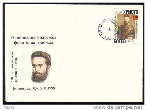 BULGARIA / BULGARIE - 1998 - Poet Botev - Spec.cache - Covers & Documents