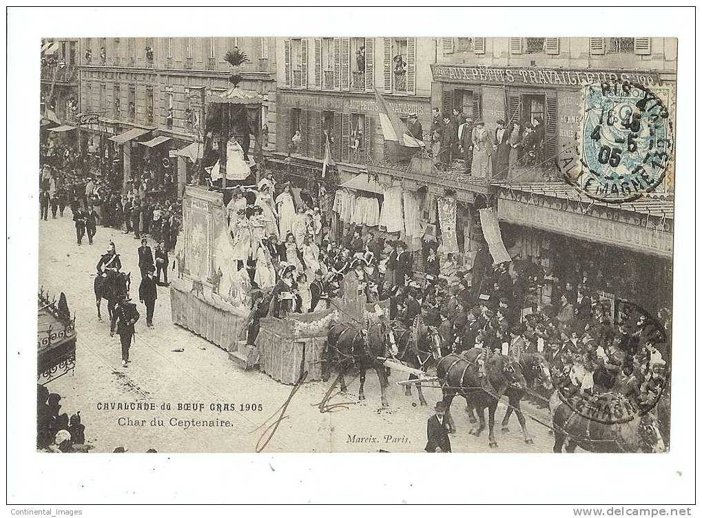 PARIS/ CAVALCADE Du BOEUF GRAS 1905/ CHAR Du CENTENAIRE  - C 00658 - - Réceptions