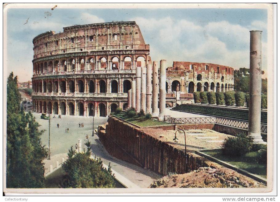 ROMA - ANFITEATRO FLAVIO O COLOSSEO -  FG - VIAGG. 25/10/1948 - Colosseum