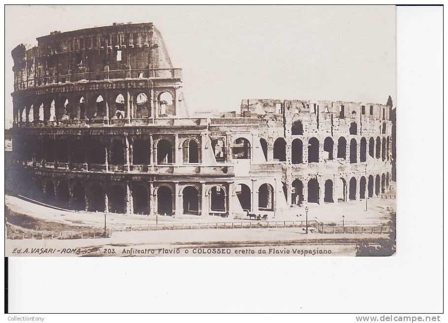 ROMA - ANFITEATRO FLAVIO O COLOSSEO -  FP - NON VIAGG. PERIODO INIZI 1900 - Colosseum