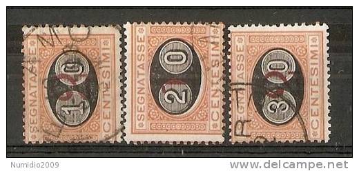 1890-91 REGNO USATO SEGNATASSE MASCHERINE - RR7210-2 - Taxe