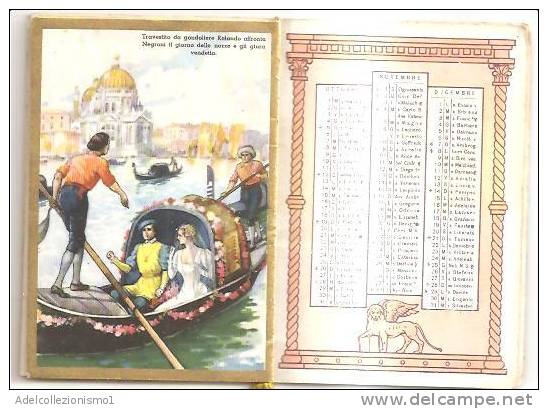 46366)calendario Del Tipo In Uso Dai Barbieri Anno 1941-IL PONTE DEI SOSPIRI - Tamaño Pequeño : 1941-60