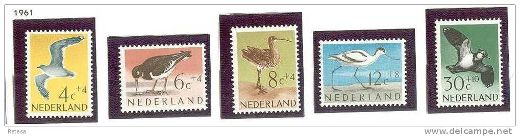 NEDERLAND   ZOMERZEGELS  VOGELS 1961 ** - Mouettes