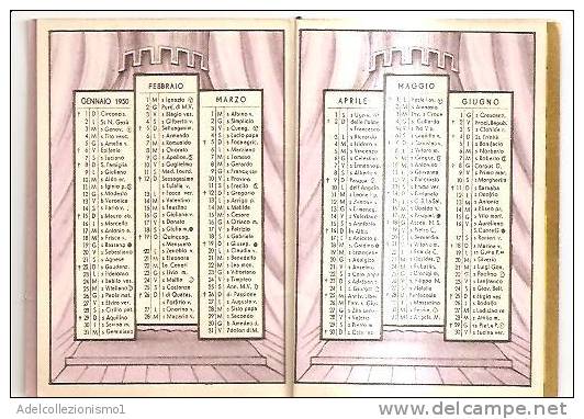 46406)calendario Del Tipo In Uso Dai Barbieri Anno 1950- AMLETO- - Petit Format : 1941-60