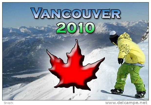 A71-64   @       2010 Vancouver Winter Olympic Games  , ( Postal Stationery , Articles Postaux ) - Invierno 2010: Vancouver