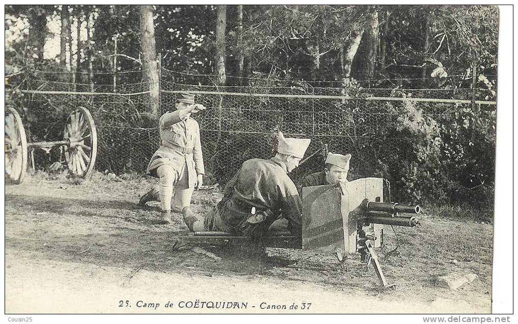56 CAMP DE COETQUIDAN - Canon De 37 - Guer Coetquidan