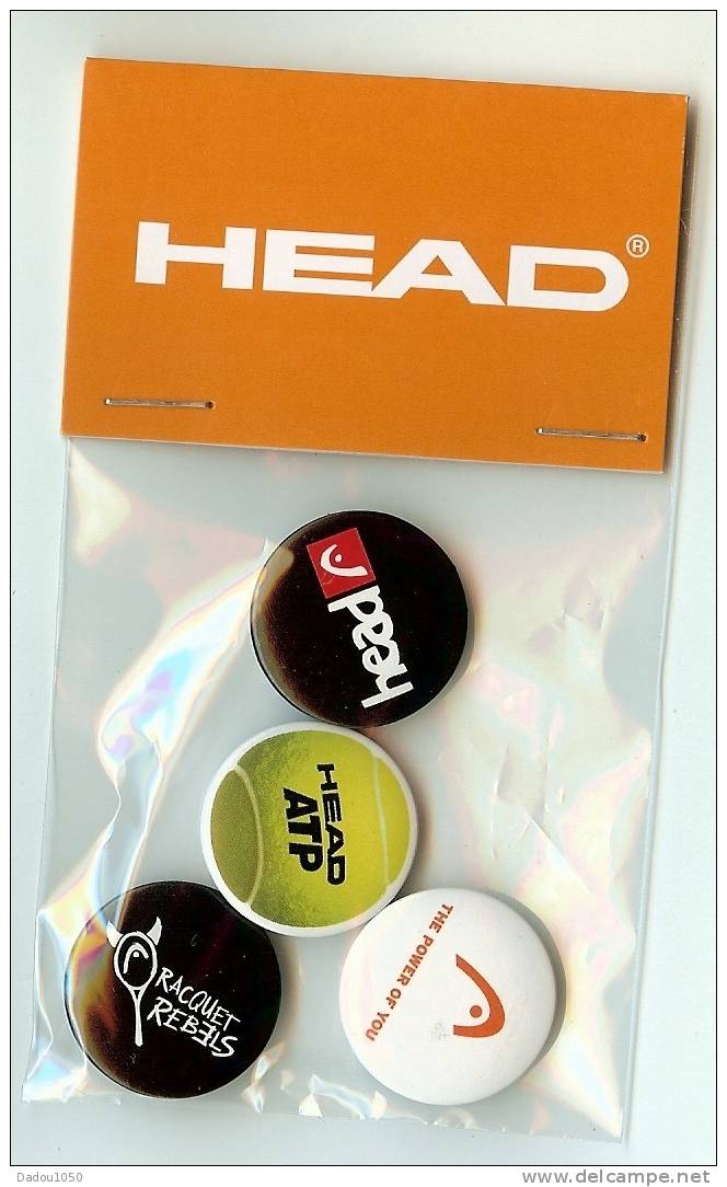 4 Broches Ou épinglettes HEAD - Tennis