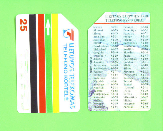 LITHUANIA - Urmet Phonecard As Scan - Lithuania