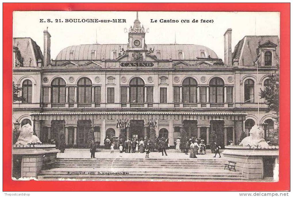 CPA 62 BOULOGNE SUR MER ES No.21 LE CASINO VU DE FACE GAMBLING MORE CHEAP BOULOGNE FOR SALE - Boulogne Sur Mer