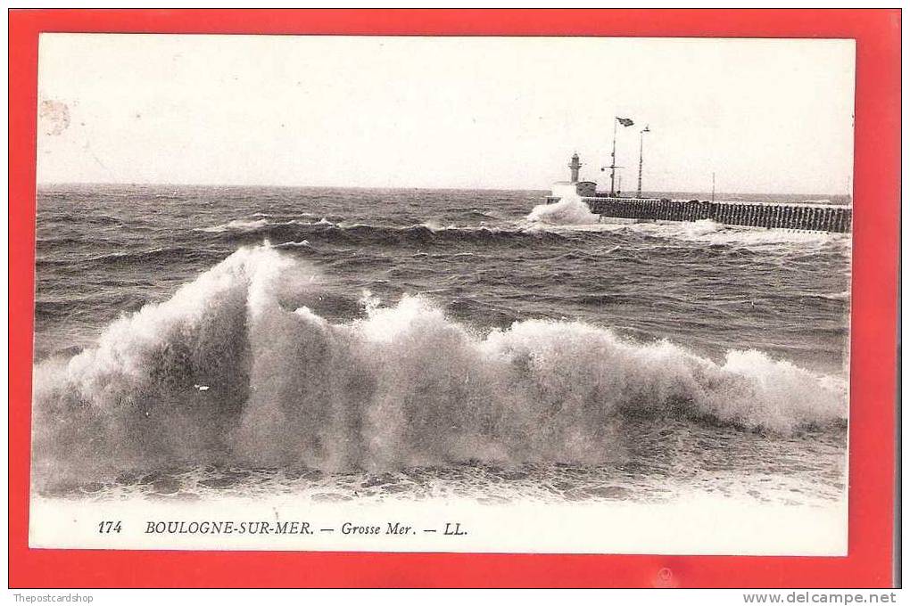 CPA 62 BOULOGNE SUR MER No.174 GROSSE MER PIER LIGHTHOUSE LL LOUIS LEVY MORE CHEAP BOULOGNE FOR SALE - Boulogne Sur Mer