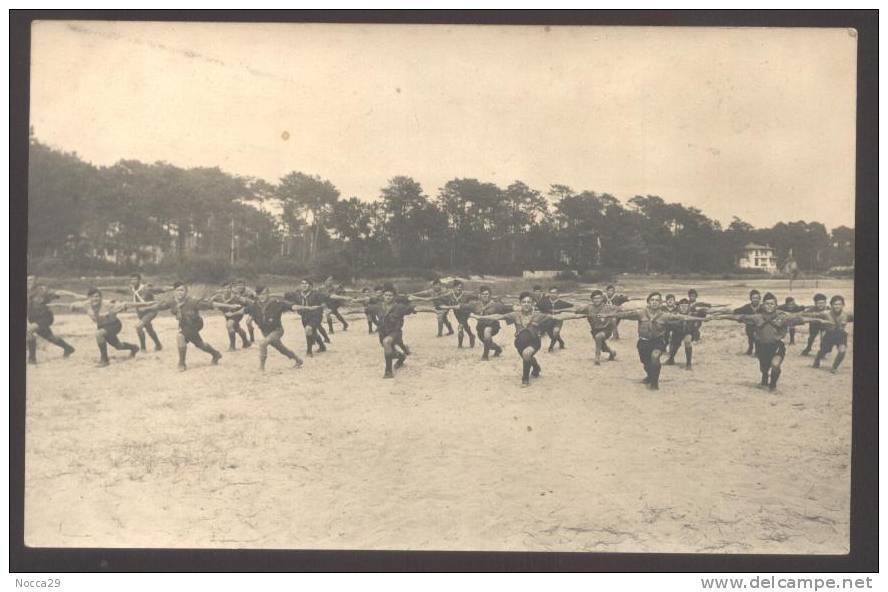 SCAUTISMO - BOY SCOUT - FOTOCARTOLINA INIZI 900. ESERCIZI DI GINNASTICA IN GRUPPO! (CW108) - Movimiento Scout