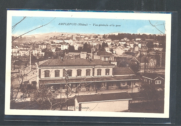 69 // AMPLEPLUIS, Vue Générale Et La Gare, Colorisée, - Amplepuis