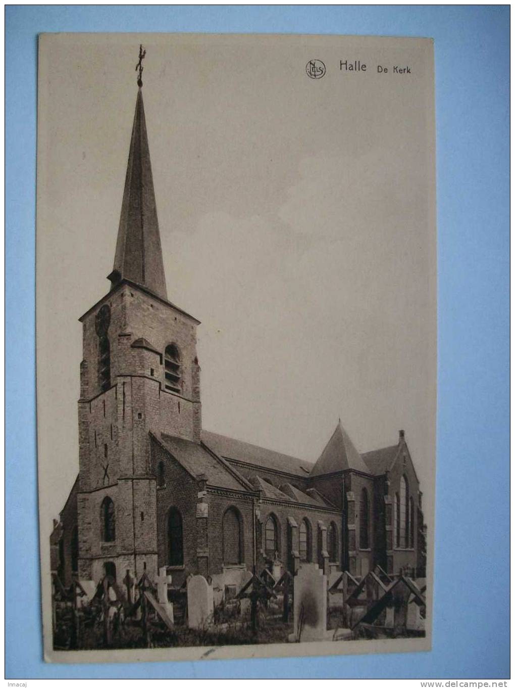 Ma Réf: 40-7-2.                        HALLE      De Kerk     ( Brunâtre ) - Halle