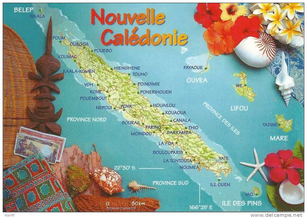 Nouvelle Calédonie - Carte De La Nouvelle Calédonie - New Caledonia