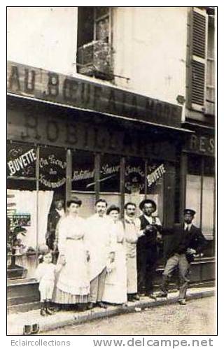 Le Plessis Theillay Ou Theillay   41   Carte Photo...Café...Restaurant. Au Boeuf A La Mode Robillard (voir Scan) - Other & Unclassified