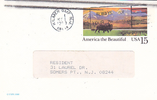 America The Beautiful - UX120 "Home For Sale." - 1981-00