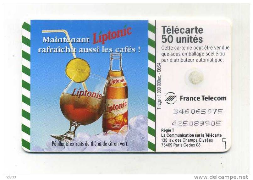 - TELECARTE FRANCE . TELECARTE LIPTONIC 1994 - Alimentation