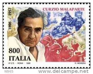 REPUBBLICA ITALIANA - ITALY - ANNO 1998 - SCRITTORI CELEBRI BRECHT GARCIA LORCA  MALAPARTE REPACI VALORI 4 NUOVI MNH ** - 1991-00: Ungebraucht