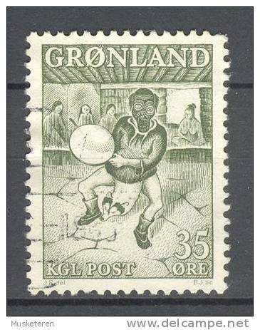 Greenland 1961 Mi. 46     35 (Ø) Grönländische Sagen Trommeltänzer - Gebraucht