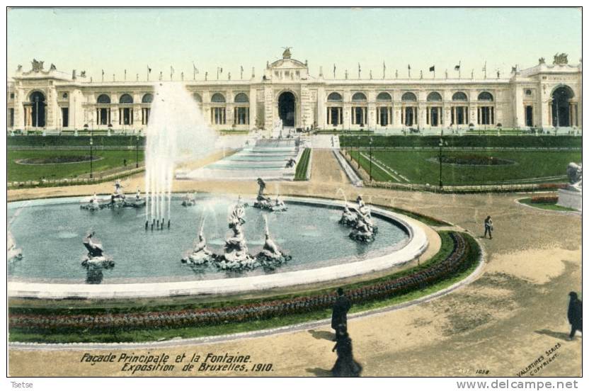 Bruxelles - Exposition De1910 - Façade Principale Et La Fontaine - Expositions