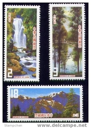 1983 Taiwan Scenery Stamps Falls Waterfall Lake Mount Bridge Landscape Geology - Acqua